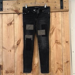 Abercrombie & Fitch super skinny jeans patchwork denim